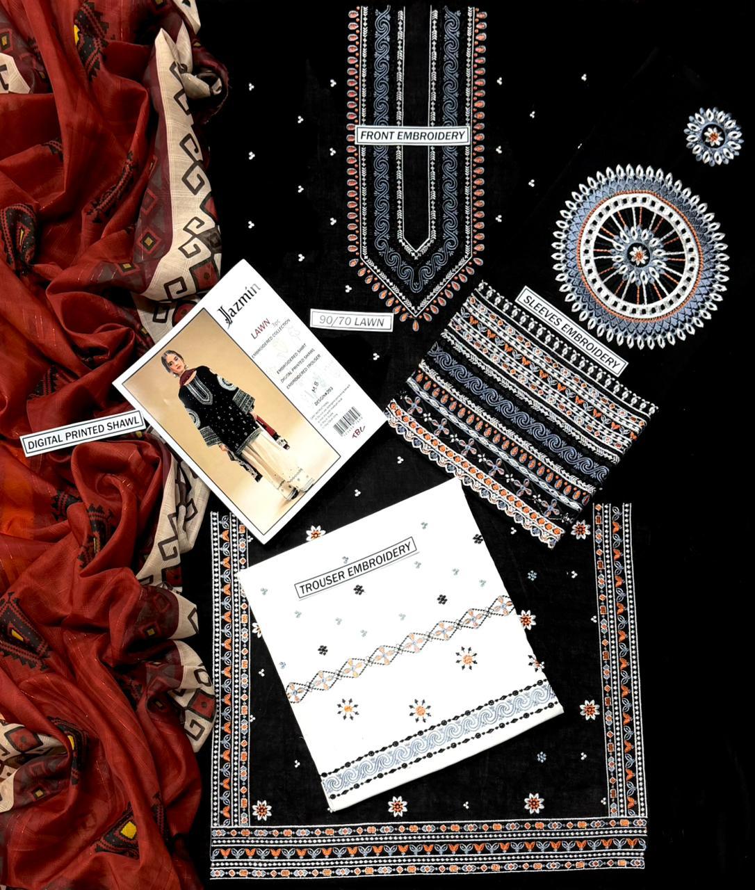 Naqsh 3 PC Embroidered