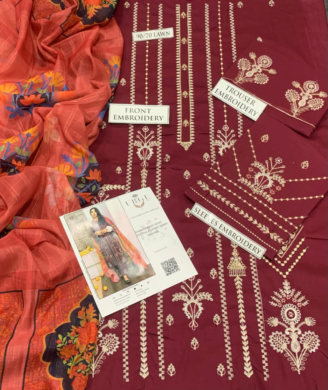 Naqsh 3 PC Embroidered